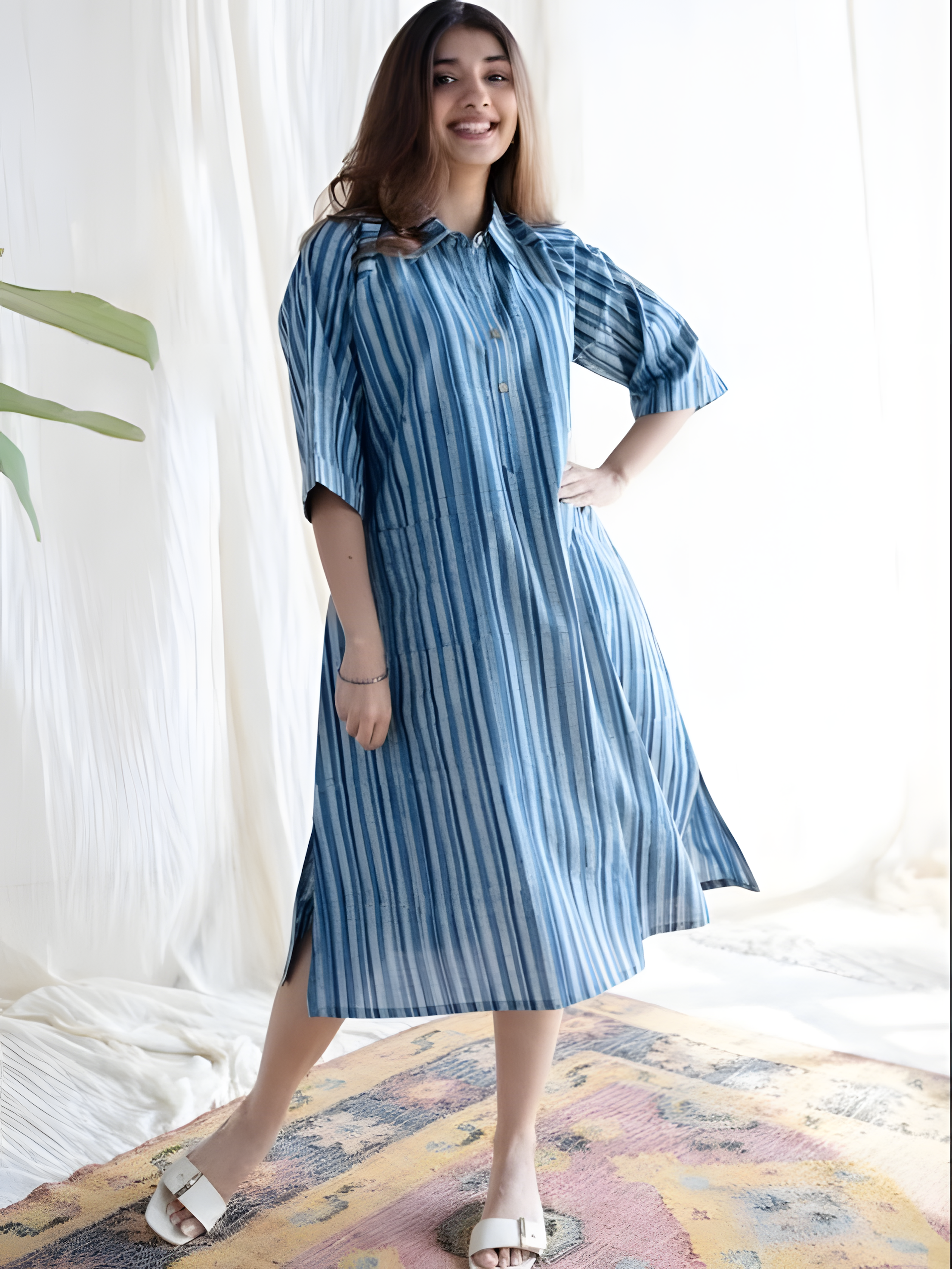 Linen Midi Dress