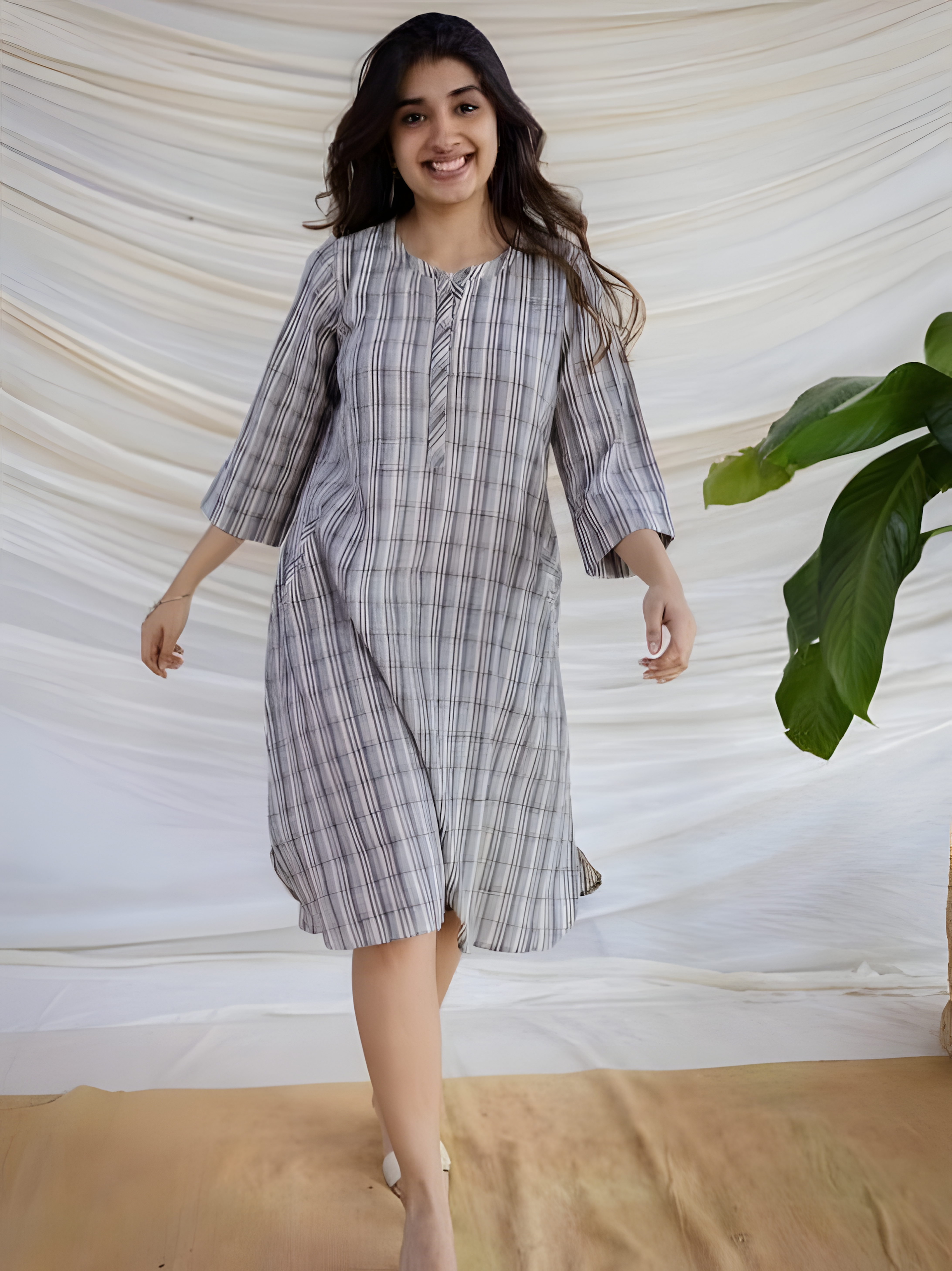 Linen Midi Dress